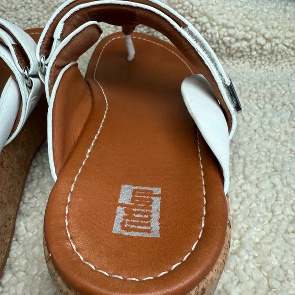 Fitflop Remi Adjustable Toe-Thongs Urban White Leather Size US 08 - Picture 6 of 15